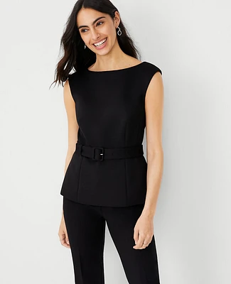 Ann Taylor The Belted Top Double Knit Women's