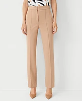 Ann Taylor The Straight Pant Double Knit Natural Camel Women's