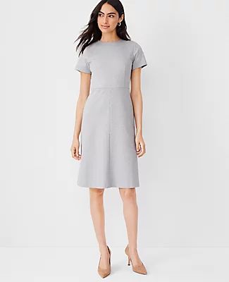 Ann Taylor The Flare Dress in Houndstooth Knit