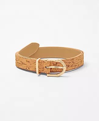 Ann Taylor Bamboo Buckle Cork Trouser Belt