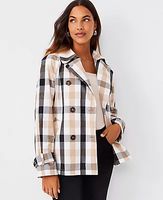Ann Taylor Checked Trench Jacket