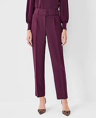 Ann Taylor The Belted High Waist Taper Pant