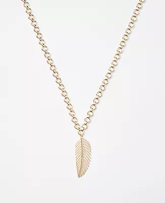 Ann Taylor Leaf Drop Pendant Necklace