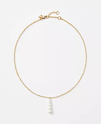 Ann Taylor Pearlized Drop Pendant Necklace