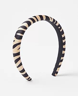 Ann Taylor Zebra Print Padded Headband