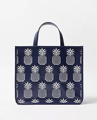 Ann Taylor Pineapple Tote Bag