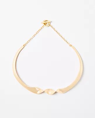 Ann Taylor Twisted Metal Statement Necklace
