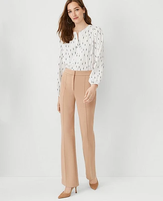 Ann Taylor The Pintucked Trouser Pant Double Knit Natural Camel Women's