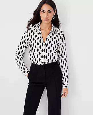 Ann Taylor Spotted Essential Shirt