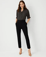 Ann Taylor The Eva Easy Ankle Pant Knit Black Women's