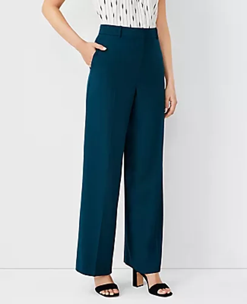 Ann Taylor The Petite Wide Leg Pant Airy Wool Blend - Curvy Fit