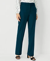 Ann Taylor The Petite Sophia Straight Pant in Airy Wool Blend - Classic Fit Size 00 Ominous Teal Women's