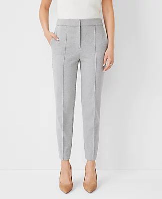 Ann Taylor The Petite High Waist Slim Ankle Pant Houndstooth
