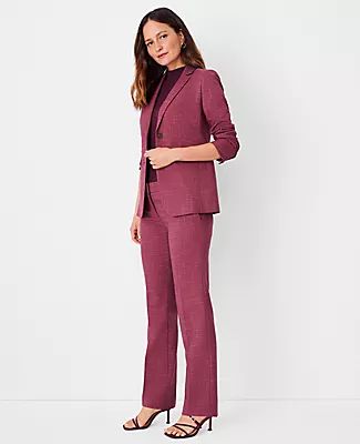 Ann Taylor The Tall Straight Pant in Cross Weave