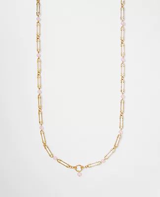 Ann Taylor Beaded Link Station Necklace