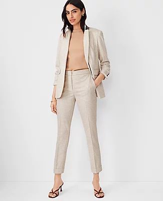 Ann Taylor The Petite High Waist Ankle Pant Houndstooth