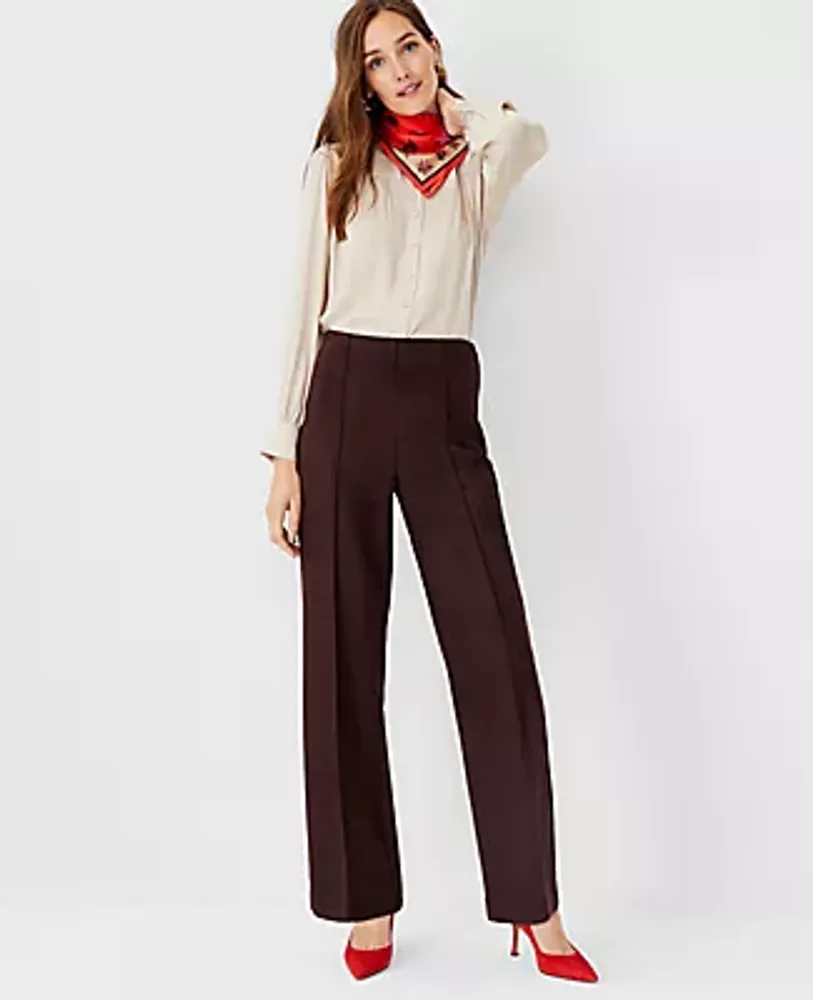 Ann Taylor The Faux Suede Side Zip Straight Pant