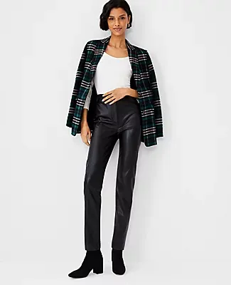 Ann Taylor The Petite High Waist Audrey Pant in Faux Leather