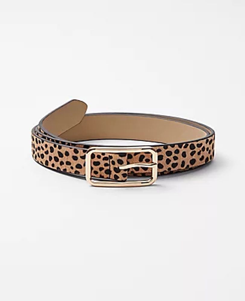 Ann Taylor Spotted Haircalf Skinny Belt