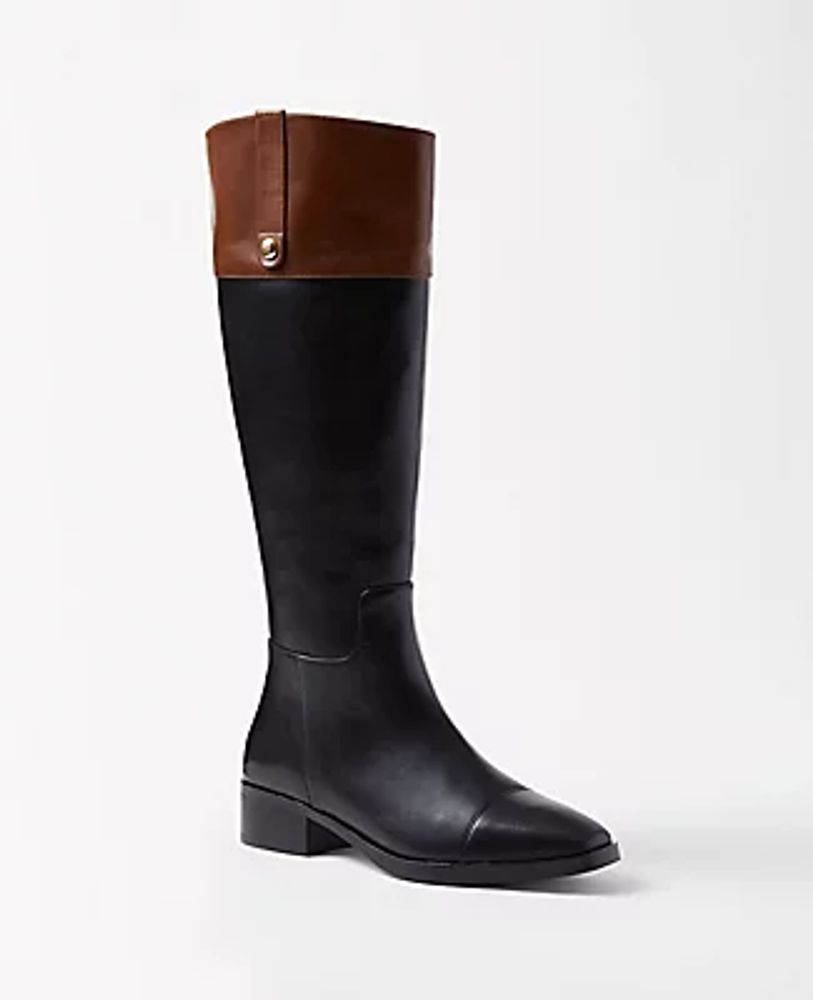 Ann Taylor Equestrian Leather Boots