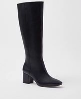 Ann Taylor Block Heel Leather Boots