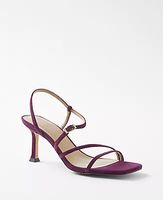 Ann Taylor Suede Strappy Heeled Sandals