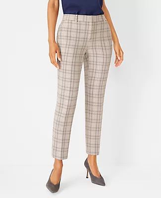 Ann Taylor The Petite Everyday Ankle Pant in Plaid - Curvy Fit