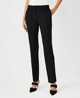 Ann Taylor The Tall Sophia Straight Pant in Knit Size 4 Black Women's