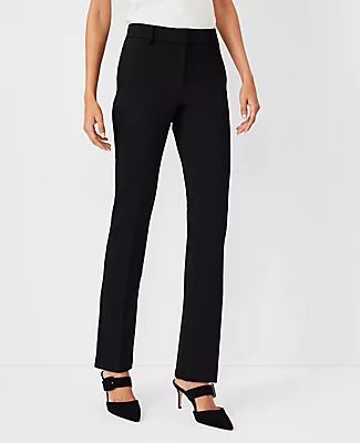 Ann Taylor The Petite High Waist Straight Pant Knit - Curvy Fit