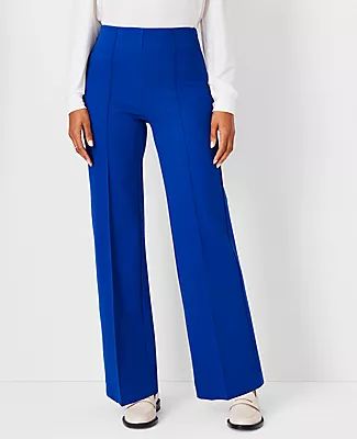 Ann Taylor The Petite High Waist Side Zip Straight Pant Twill