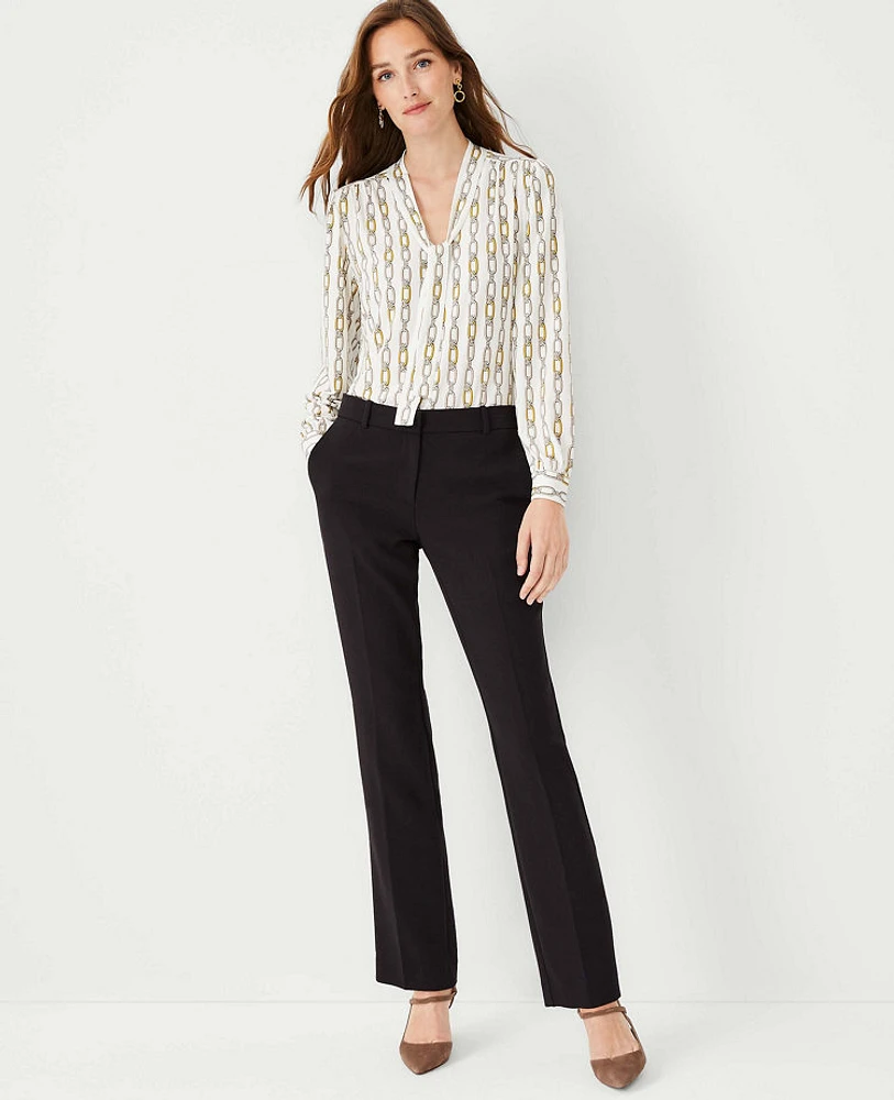 Ann Taylor The Petite Mid Rise Sophia Straight Pant