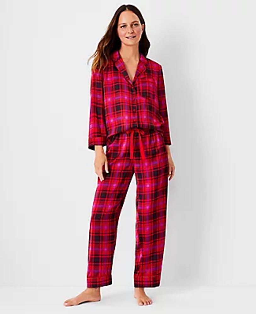 Ann Taylor Plaid Pajama Set