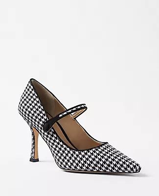 Ann Taylor Houndstooth Mary Jane Pumps