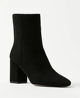 Ann Taylor North Suede Booties 1/2 Black Women's