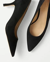 Ann Taylor Eryn Suede Pumps Shoes Black Women's