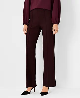 Ann Taylor The High Waist Side Zip Straight Pant Houndstooth