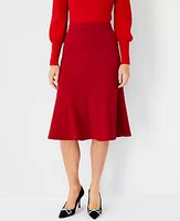 Ann Taylor The Seamed Flare Skirt Double Knit