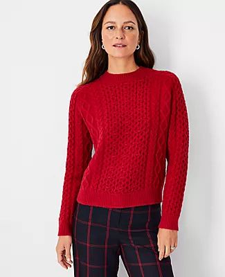 Ann Taylor Stitchy Cable Sweater