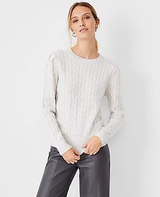 Ann Taylor Petite Mixed Cable Stitch Sweater