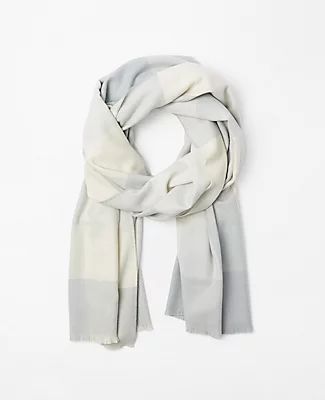 Ann Taylor Checked Blanket Scarf