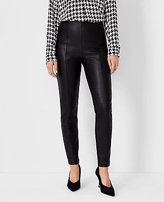 Ann Taylor The Faux Leather High Waist Side Zip Legging