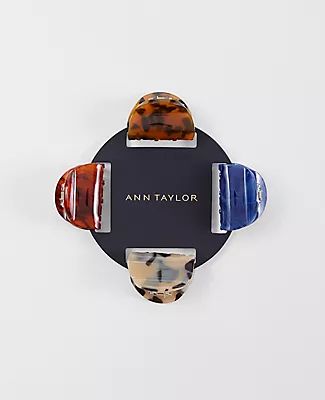 Ann Taylor Tortoiseshell Print Mini Hair Clip Set