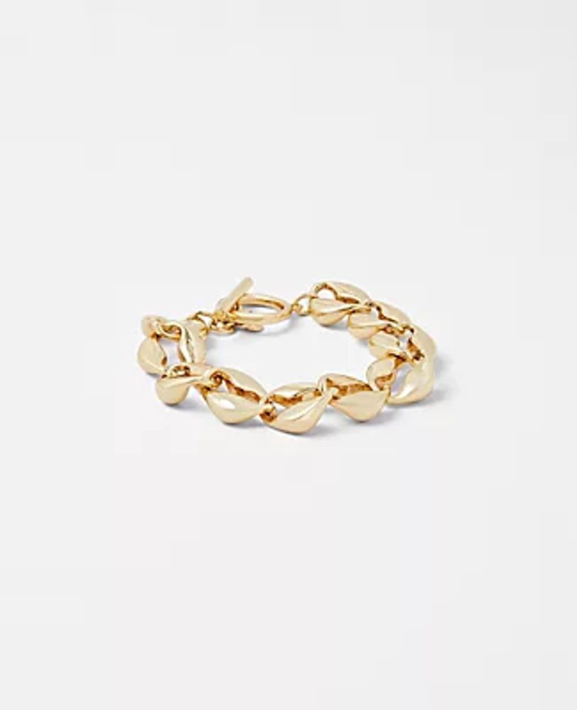Ann Taylor Curved Chain Link Bracelet