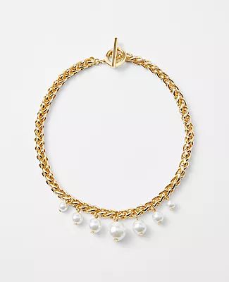 Ann Taylor Pearlized Statement Necklace