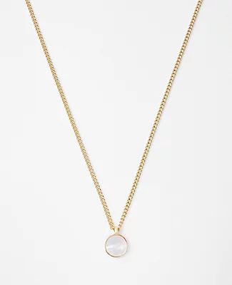 Ann Taylor Mother Of Pearl Pendant Necklace