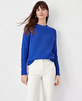 Ann Taylor Textured Cable Sweater