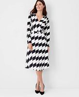 Ann Taylor Geo Wrap Midi Dress