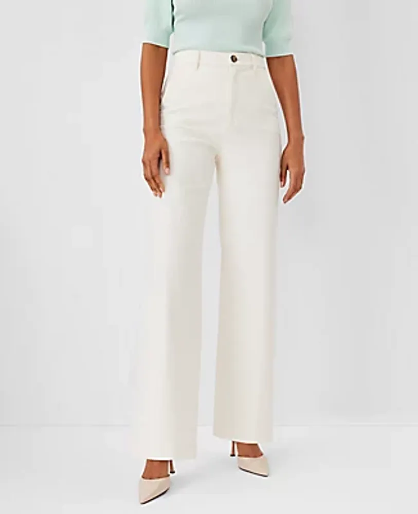 Ann Taylor Sculpting Pocket High Rise Trouser Jeans in Ivory | CoolSprings  Galleria