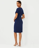 Ann Taylor The Short Sleeve Sheath Dress Bi-Stretch