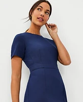 Ann Taylor The Short Sleeve Sheath Dress Bi-Stretch